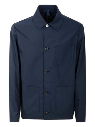 Montedoro Red button-fastening patch-pocket jacket - men - Cotton - 52 - Blue