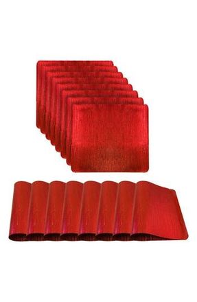 Dainty Home Metallic Set of 8 Placemats in Red at Nordstrom Rack