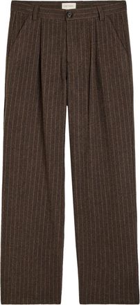 Oliver Spencer Orsman Striped Wool-blend Trousers - Bronze - XL