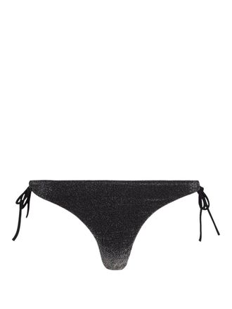 Karl Lagerfeld Hotel Karl bikini bottoms - women - Polyamide/Elastane/Metallic Fibre - S - Black