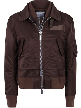 sacai Jacket Zippered Nylon Twill Blouson