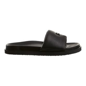 H&ouml;gl Brenda Open-Toe Slides - Dames - Sandalen - Zwart - 36 EU - Leer - Schoenen