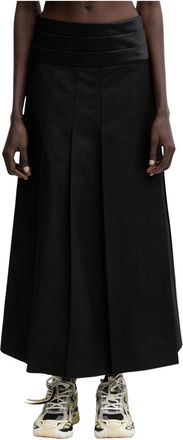 Undercover Maxi Wijde Rok - Dames - Maxi Rokken - Zwart - S - Katoen - Rokken
