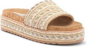 Steve Madden Beller Platform Slide Sandal in Natural Multi at Nordstrom Rack, Size 8.5