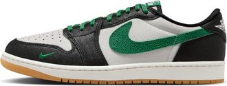 Nike Jordan Mens Air Jordan 1 Retro Low OG Phantom and Pine Green Shoes in Grey | IR2283-030