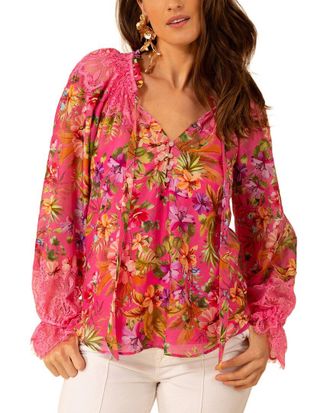 Hale Bob Alivia Silk-Blend Blouse