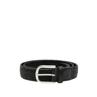 Canali Heren, Accessoires, Zwart, Maat: 100 CM Leer