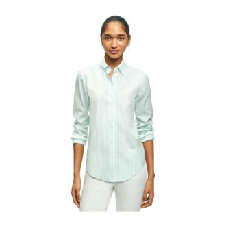 Brooks Brothers Dames, Blouses & Shirts, Blauw, Maat: 2XS Katoen
