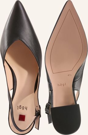 Damen Pumps Slingback Mit Blockabsatz - Elegante Tanzschuhe In Schwarz & Rot Größe 35-42