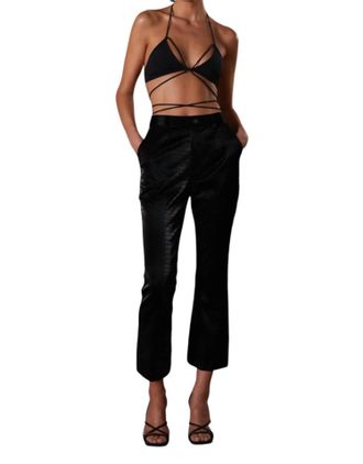 Misha Collection Beau Faux Leather Pants In Black