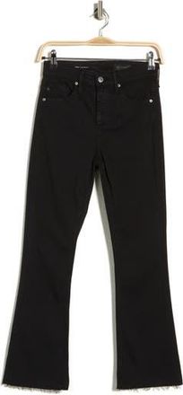 AG - Adriano Goldschmied Farrah High Waist Raw Hem Crop Bootcut Jeans in Sulfur Black at Nordstrom Rack, Size 23