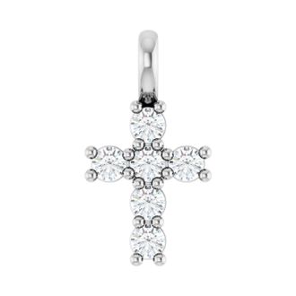 Diamond2Deal 14k Gold 1/6ct Lab-Grown Diamond Pendant