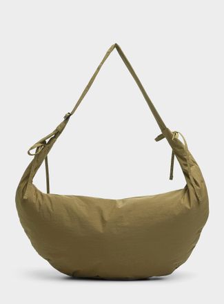 Le 31 Mens Large half-moon crisp fabric shoulder bag Imported from Seoul