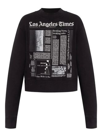Palm Angels text-print sweatshirt - women - Cotton - S - Black