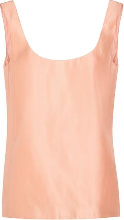 Khaite Parker Satin and Silk-blend top - Peach - 8 (UK12 / M)