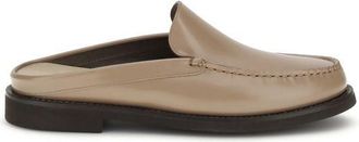 Brunello Cucinelli Brunello Cucinelli Womens Leather Backless Loafer Mules - Tan - Size EU 39