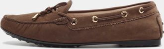 Tod's Tods Brown Nubuck Leather Gommino Loafers