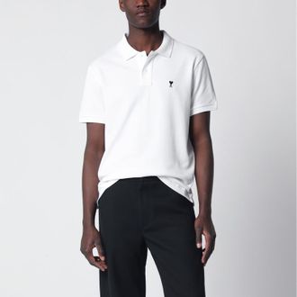 Ami White Ami De Coeur polo shirt