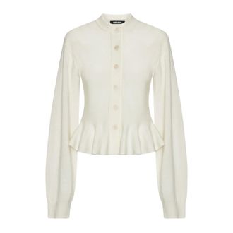Rotate Rotate Birger Christensen, Truien & Vesten, Dames, Wit, XS, Wol, Sculptured Knit Cardigan