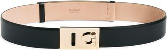 Ferragamo Hug Expandable Leather Belt in Nero/Naturale at Nordstrom, Size 100