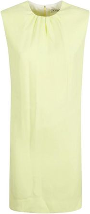 Lanvin Gathered NK Mini Jurk - Dames - Korte kleedjes - Geel - 2XS - Kleedjes