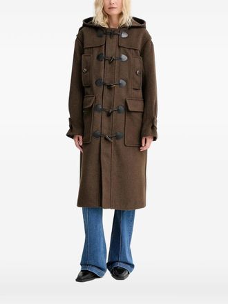 Munthe Leverna hooded toggle coat - Marrone