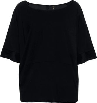 Manila Grace Stijlvolle T-shirt Collectie - Dames - Blouses - Zwart - M - Overhemden