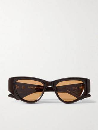 Jacques Marie Mage Occhiali Da Sole In Acetato Con Montatura D-frame Seymour - Marrone