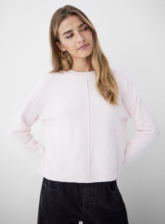 Vero Moda Womens Embossed seams plush boxy-fit sweater