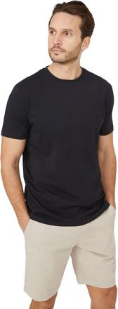 Maine Cotton Crew Neck T-Shirt, L, Black