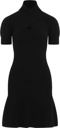 Patou Kn 2108041 Jurk - Dames - Kleedjes - Zwart - M - Wol - Kleedjes