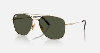 Ray-Ban WILLIAM TITANIUM G-15 Green Navigator Unisex Sunglasses RB8097 926531 59