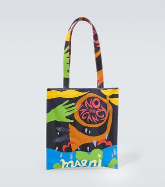 Marni x No Vacancy Inn - Borsa in canvas con stampa