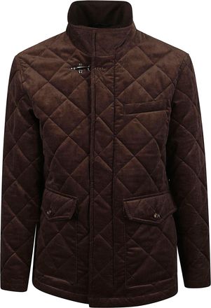 Fay Diamond-Patterned Quilted Cotton Coat