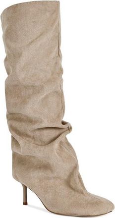 Azalea Wang Randall Knee High Boot in Beige at Nordstrom, Size 6.5