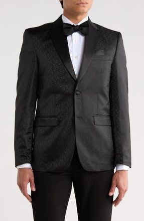 Soul of London Jacquard Tuxedo Jacket in Black at Nordstrom Rack, Size 38