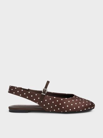 Charles & Keith Imani Polka-Dot Slingback Flats