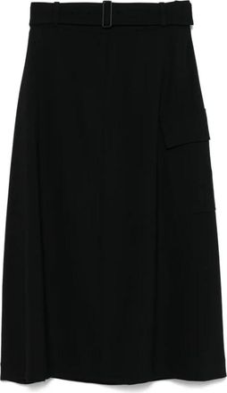 Joseph Zwarte Cargo Zak Midi Rok - Dames - Midirokken - Zwart - L - Rokken