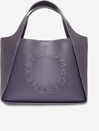 Stella McCartney Nietenbesetzter Shopper mit Schultergurt Logo