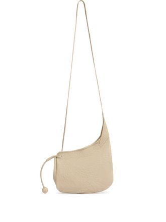 Marni leather drawcord crossbody bag - Neutrals