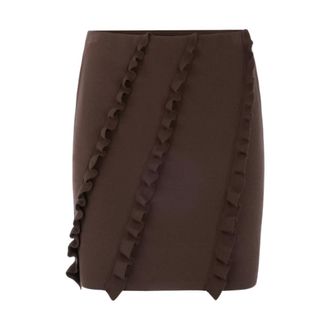 Marc Cain Dames, Rokken, Bruin, Maat: XL Viscose