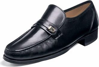 Florsheim Mens Como Moc Toe Slip-On Dress Shoe In Black - Imperial Line