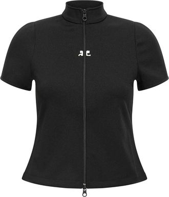 Courr&egrave;ges Interlock Zipped Top