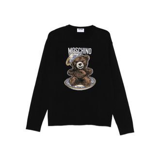 Moschino Teddy-intarsia Wool Jumper