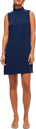 Trina Turk Embellished Mock Neck Sharapova Dress in Ink at Nordstrom, Size 10