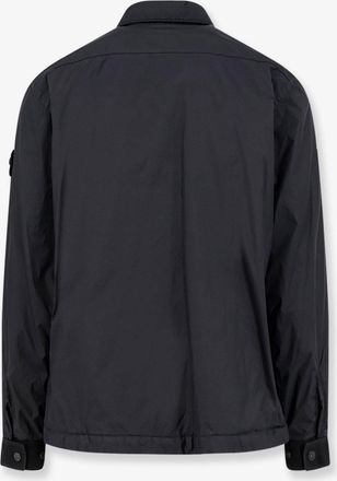 Stone Island Mens Jacket Crinkle Reps Black Recycled Nylon Polyamide