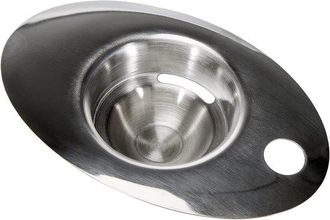 No Brand Separador De Huevos De Lujo, Tapa Inclinada, Apto Para Lavavajillas, Acero Inoxidable, 14 X 9 X 2,5 Cent&iacute;metros, Color Plateado