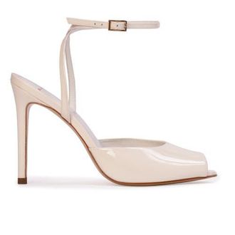 Black Suede Studio Wren 100 Sandal in Coconut Patent at Nordstrom, Size 37