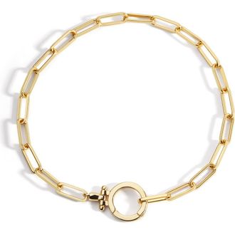 Mint & Lily Mint Paperclip Bracelet in 18K Gold Over Sterling Silver at Nordstrom