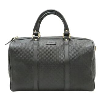Gucci Pre-owned MicroGuccissima Boston Bag - unisex - Gucci Vintage - Vintage Handbags - Black - ONE SIZE - Pre-owned